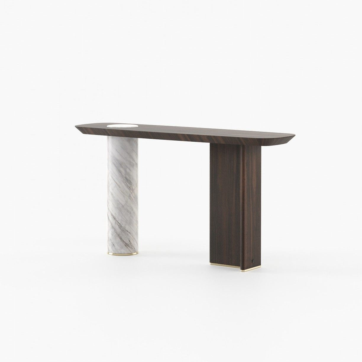 Laskasas KAHLO Console Table Smoked Eucalyptus Veneer Matte - Araco Interiors