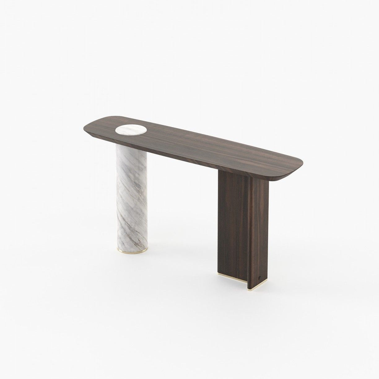 Laskasas KAHLO Console Table Smoked Eucalyptus Veneer Matte - Araco Interiors
