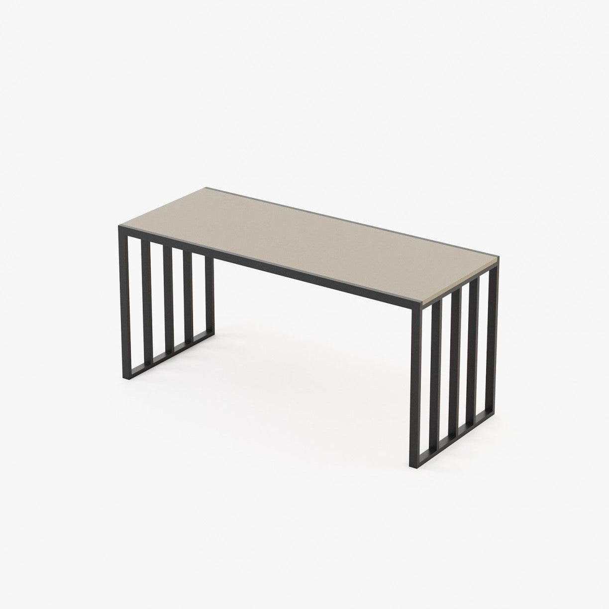 Laskasas KAMPALA Desk Beige Grey Lacquer Matte - Araco Interiors