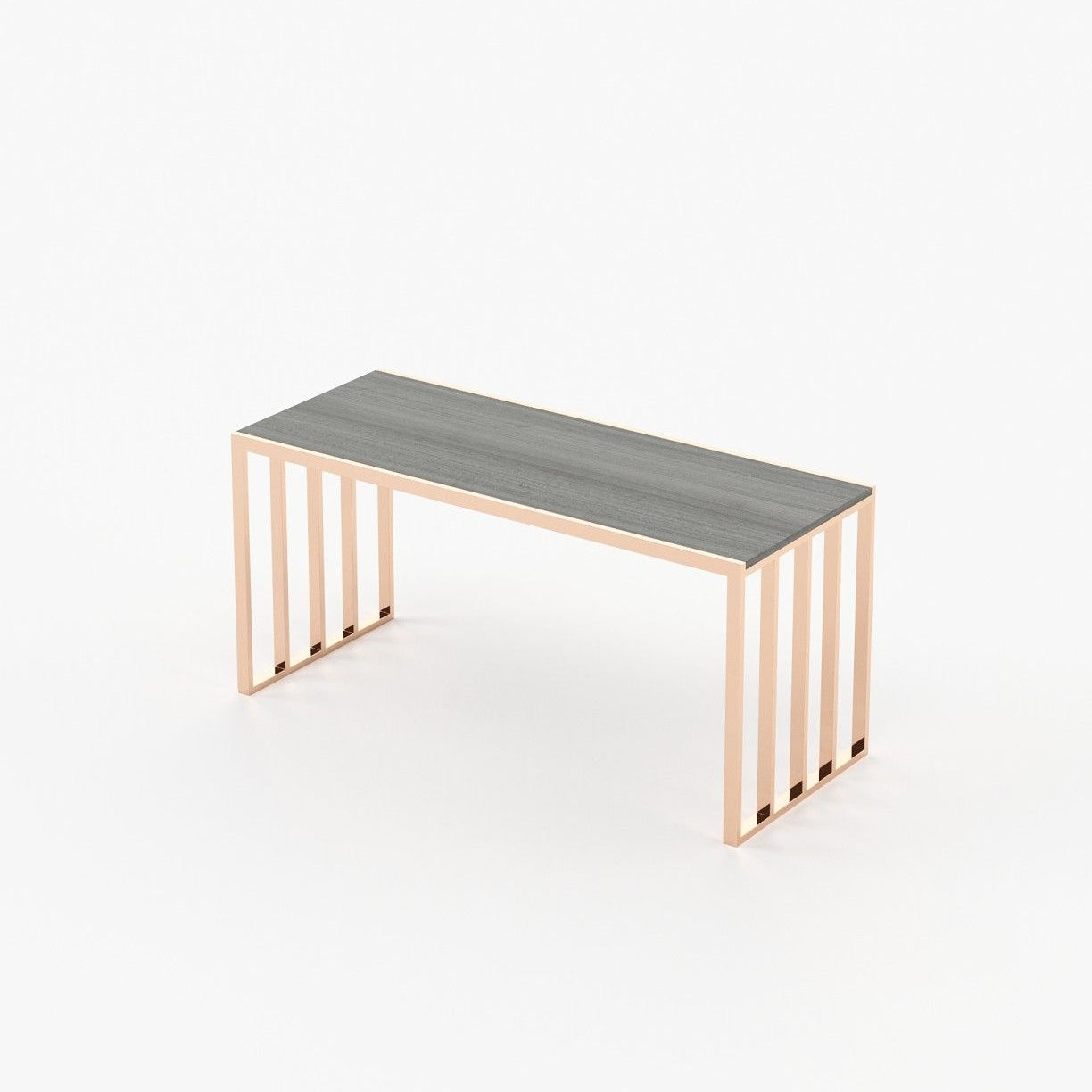 Laskasas KAMPALA Desk Grey Eucalyptus Veneer Matte - Araco Interiors