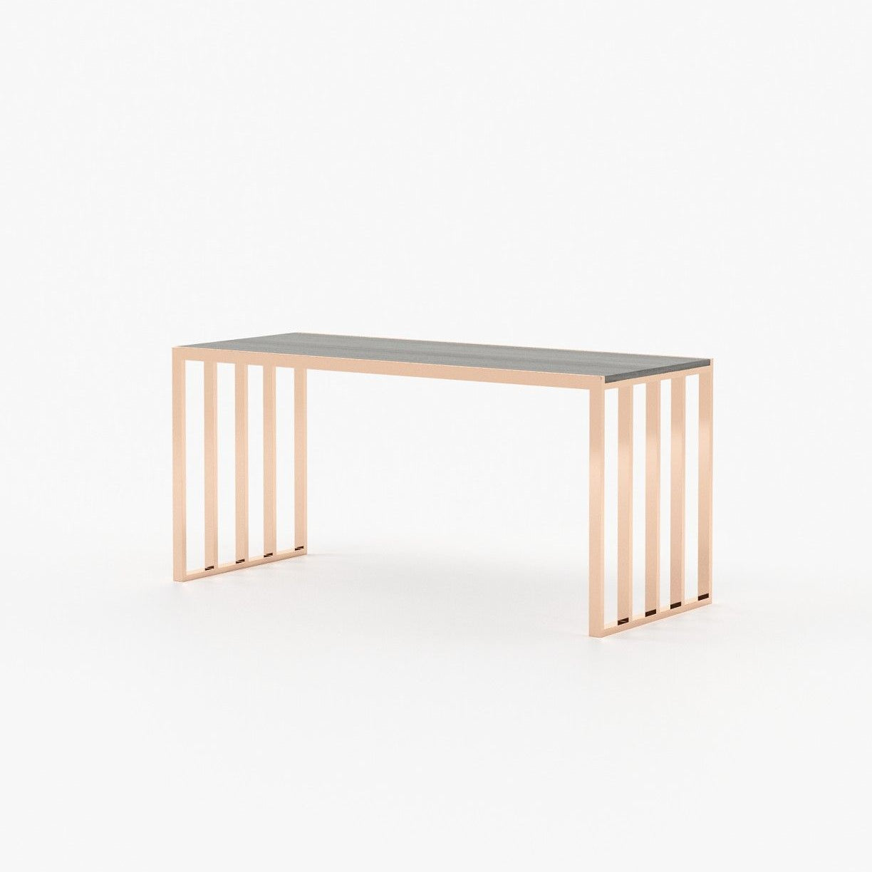 Laskasas KAMPALA Desk Grey Eucalyptus Veneer Matte - Araco Interiors