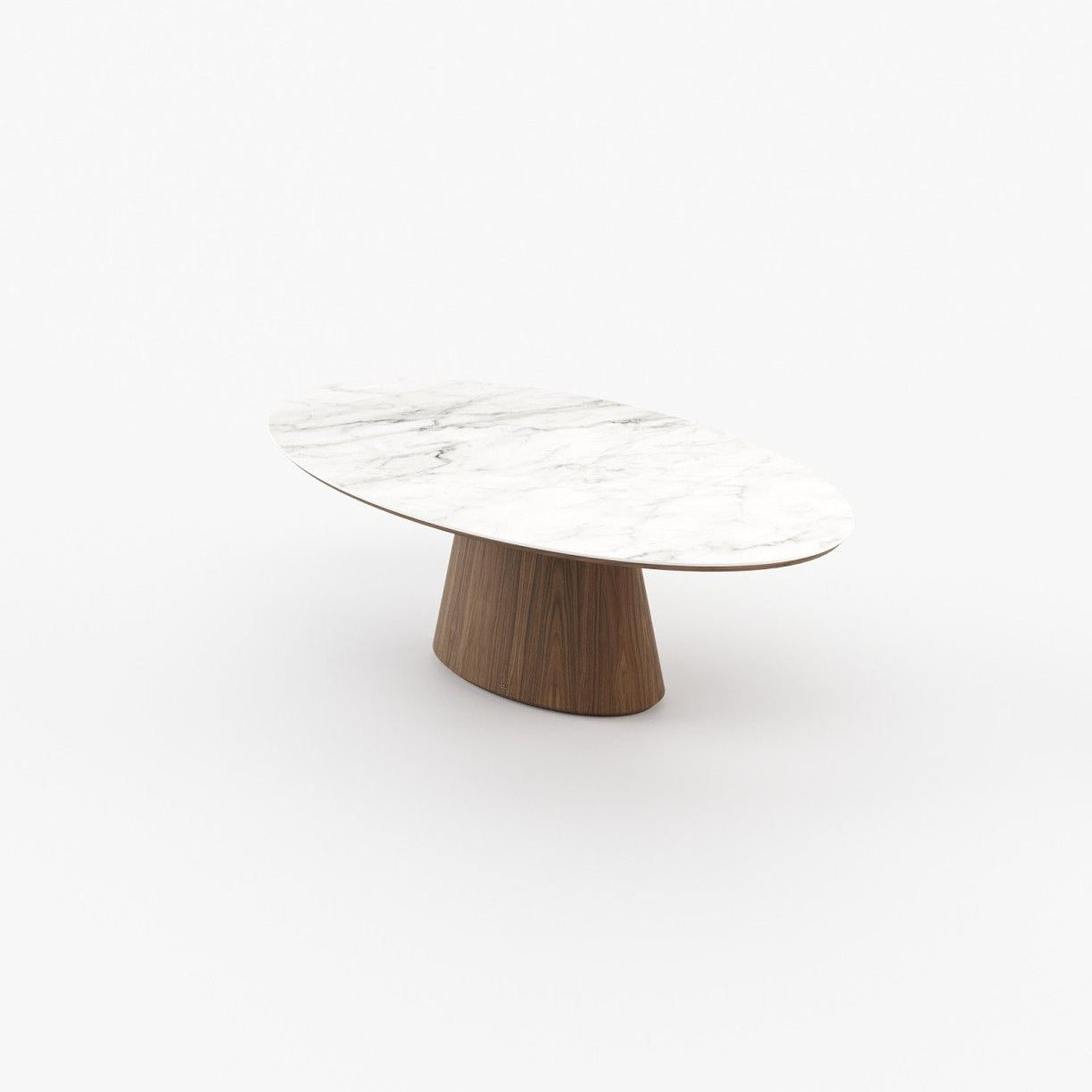 Laskasas KELLY Dining & Bar Table Walnut Veneer Matte - Araco Interiors