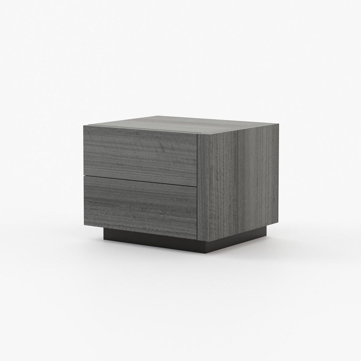 Laskasas KIRA Bedside Cabinet & Table Grey Eucalyptus Veneer Matte - Araco Interiors