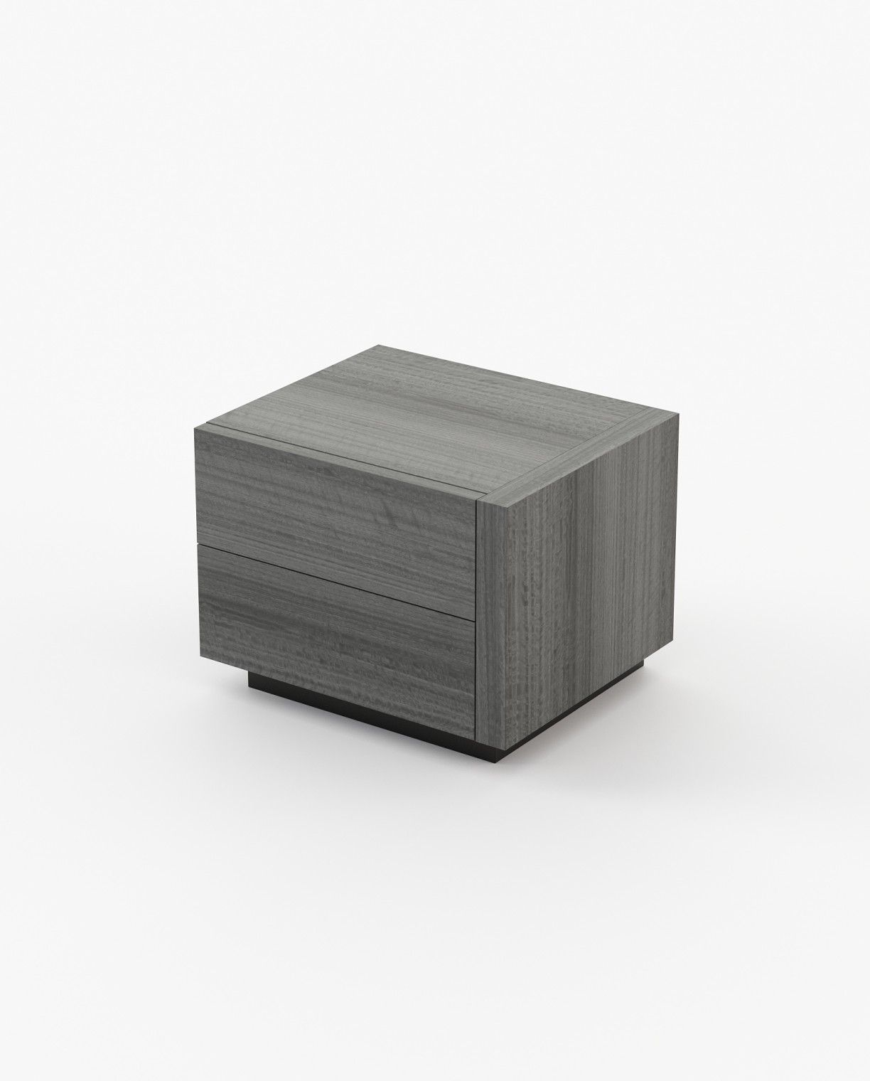 Laskasas KIRA Bedside Cabinet & Table Grey Eucalyptus Veneer Matte - Araco Interiors