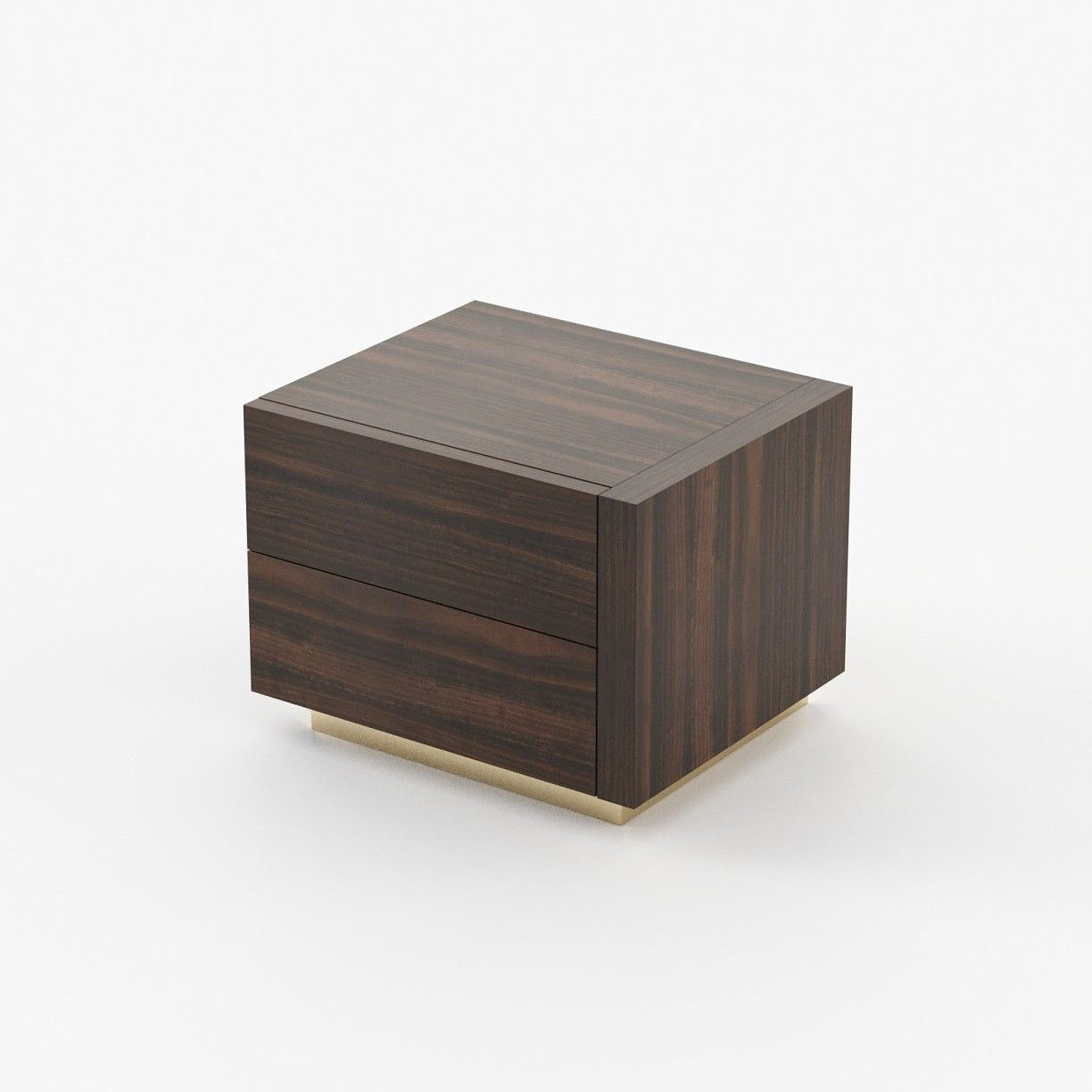 Laskasas KIRA Bedside Cabinet & Table Smoked Eucalyptus Veneer Matte - Araco Interiors