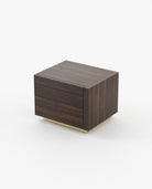 Laskasas KIRA Bedside Cabinet & Table Smoked Eucalyptus Veneer Matte - Araco Interiors