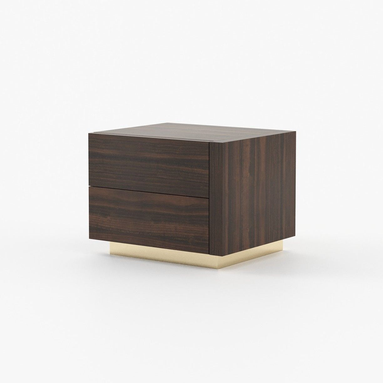 Laskasas KIRA Bedside Cabinet & Table Smoked Eucalyptus Veneer Matte - Araco Interiors