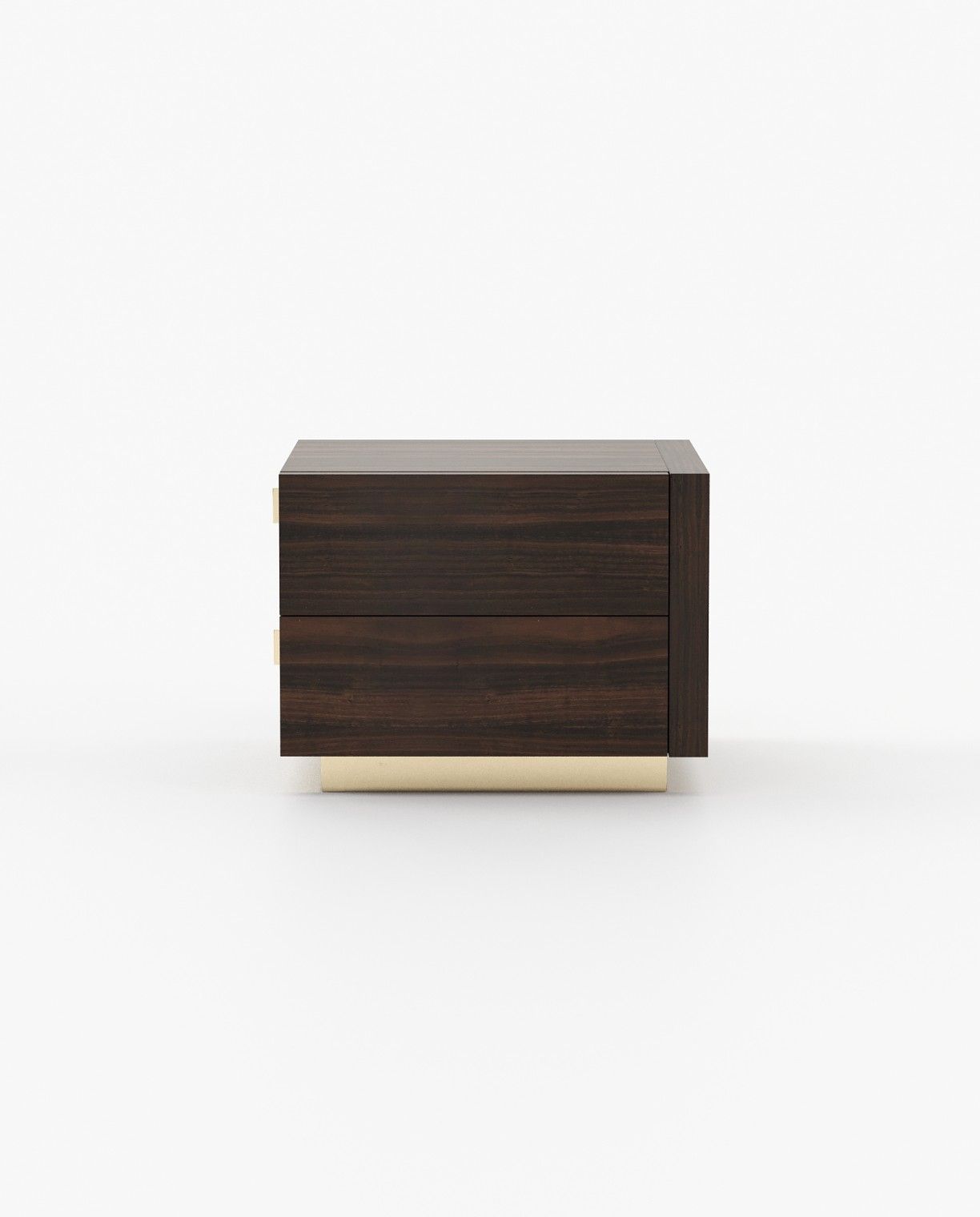 Laskasas KIRA Bedside Cabinet & Table Smoked Eucalyptus Veneer Matte - Araco Interiors