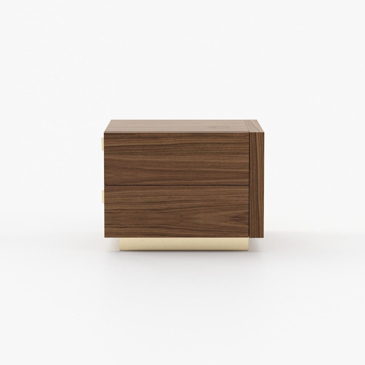 Laskasas KIRA Bedside Cabinet & Table Walnut Veneer Matte - Araco Interiors