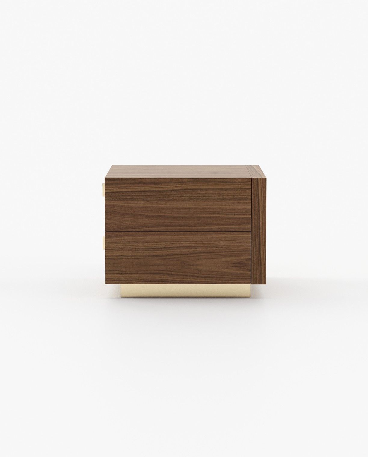 Laskasas KIRA Bedside Cabinet & Table Walnut Veneer Matte - Araco Interiors