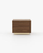 Laskasas KIRA Bedside Cabinet & Table Walnut Veneer Matte - Araco Interiors