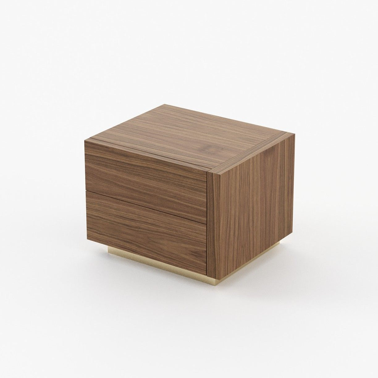 Laskasas KIRA Bedside Cabinet & Table Walnut Veneer Matte - Araco Interiors
