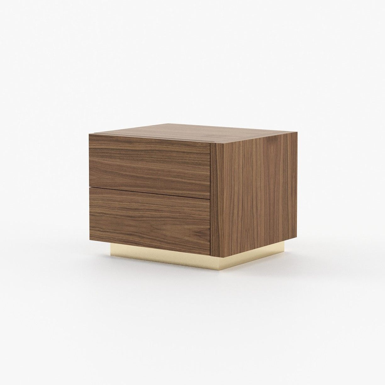 Laskasas KIRA Bedside Cabinet & Table Walnut Veneer Matte - Araco Interiors
