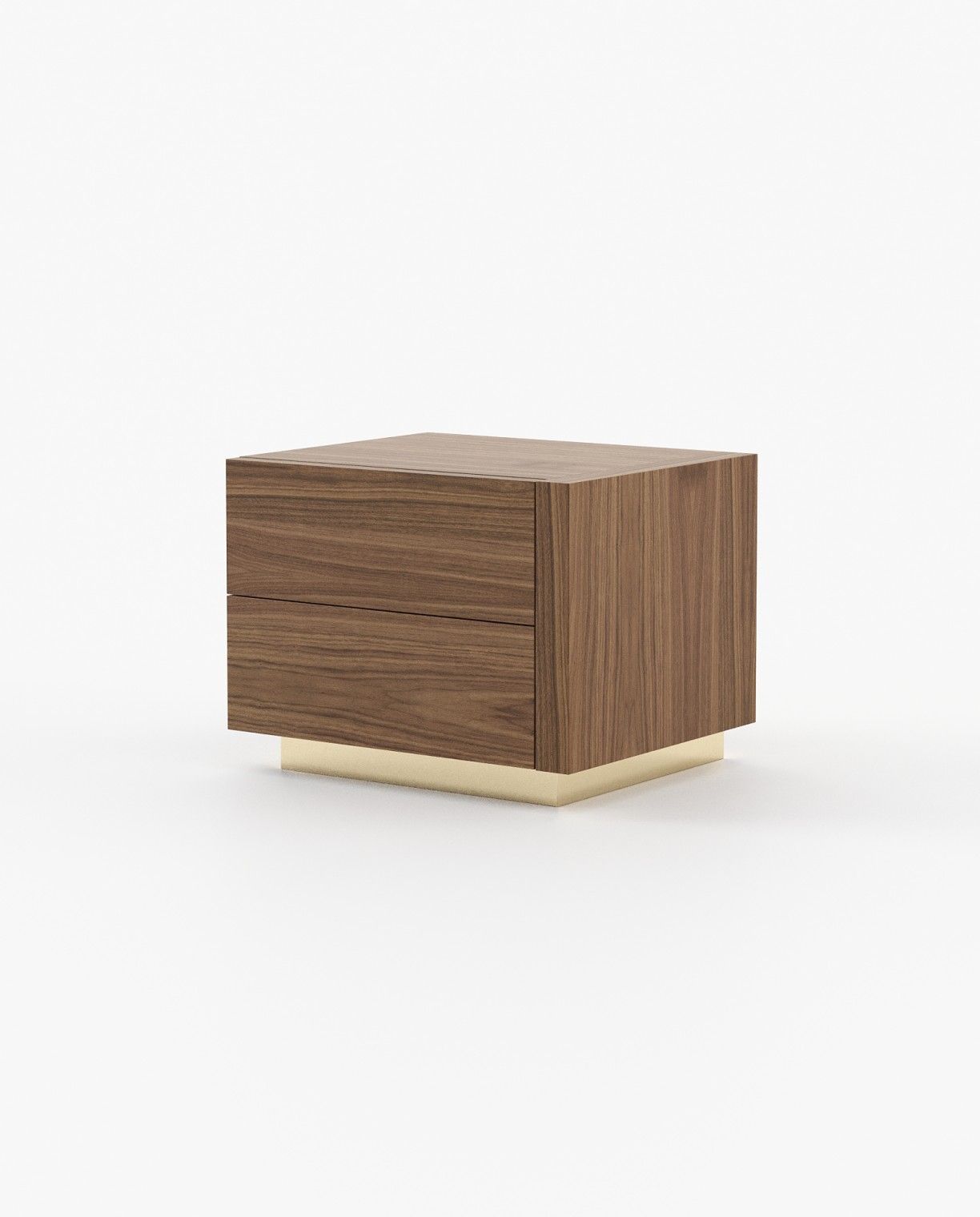 Laskasas KIRA Bedside Cabinet & Table Walnut Veneer Matte - Araco Interiors