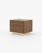 Laskasas KIRA Bedside Cabinet & Table Walnut Veneer Matte - Araco Interiors