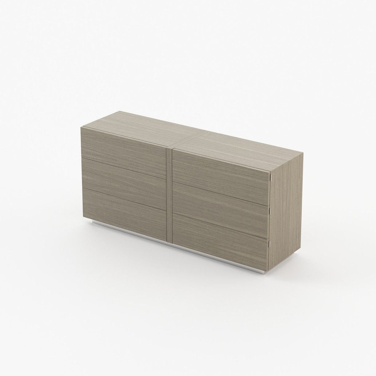 Laskasas KIRA Set of 6 Chest of Drawers Aged Oak Veneer Matte - Araco Interiors