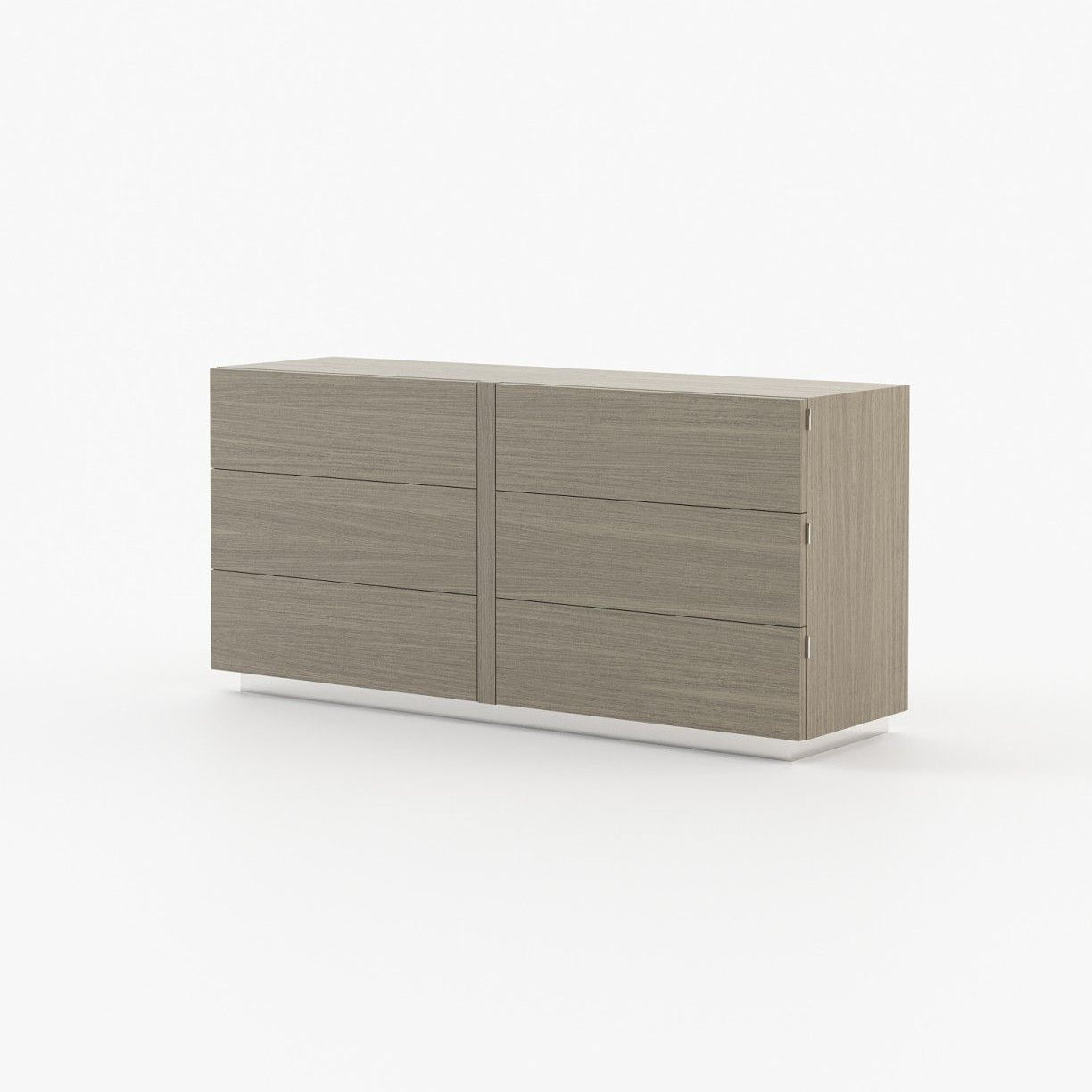 Laskasas KIRA Set of 6 Chest of Drawers Aged Oak Veneer Matte - Araco Interiors