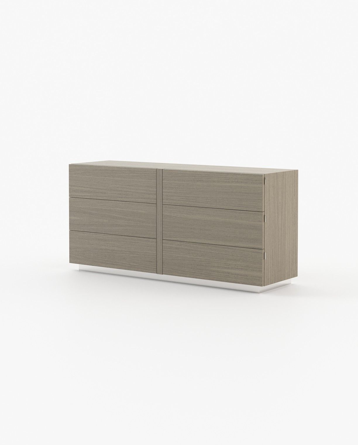 Laskasas KIRA Set of 6 Chest of Drawers Aged Oak Veneer Matte - Araco Interiors