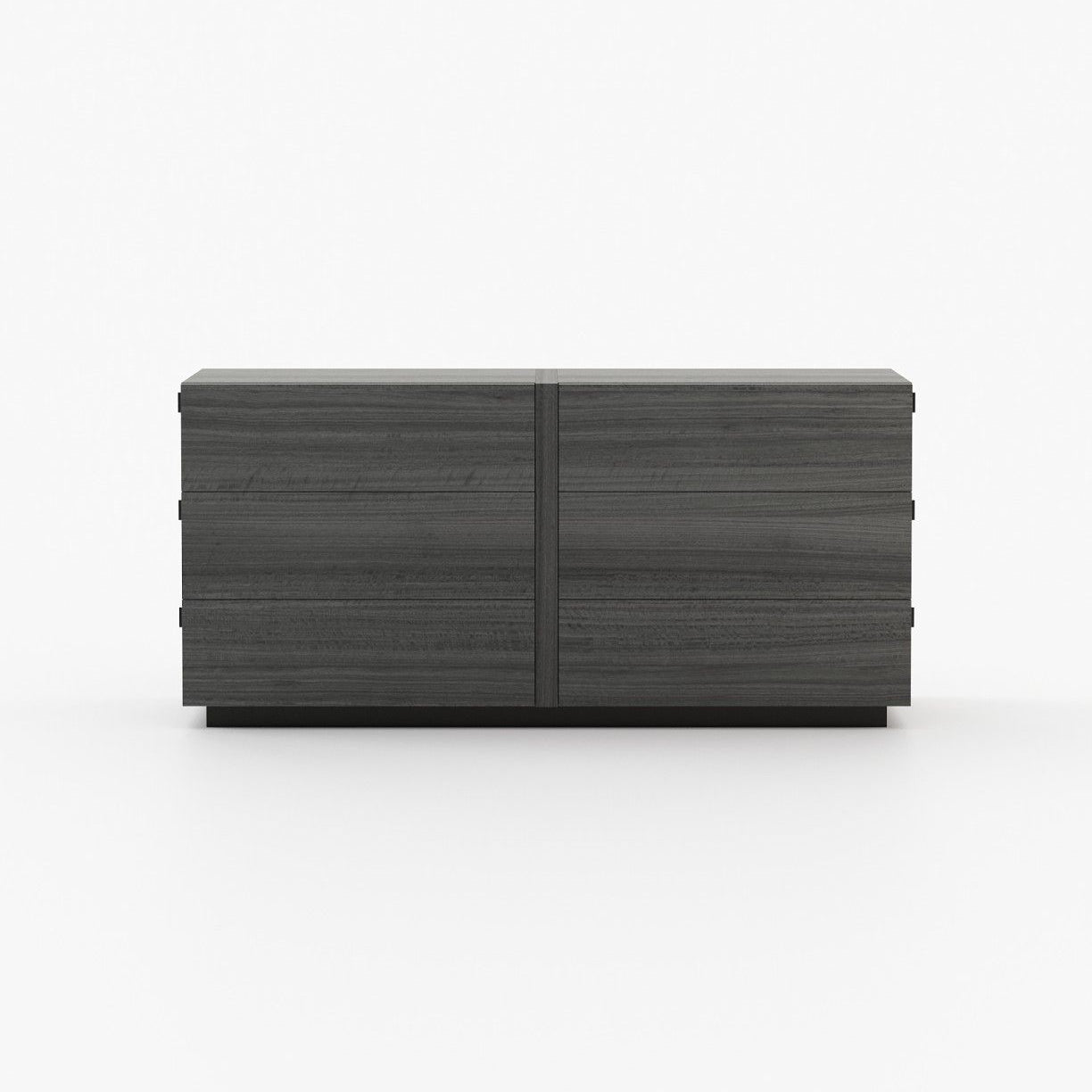 Laskasas KIRA Set of 6 Chest of Drawers Grey Eucalyptus Veneer Matte - Araco Interiors