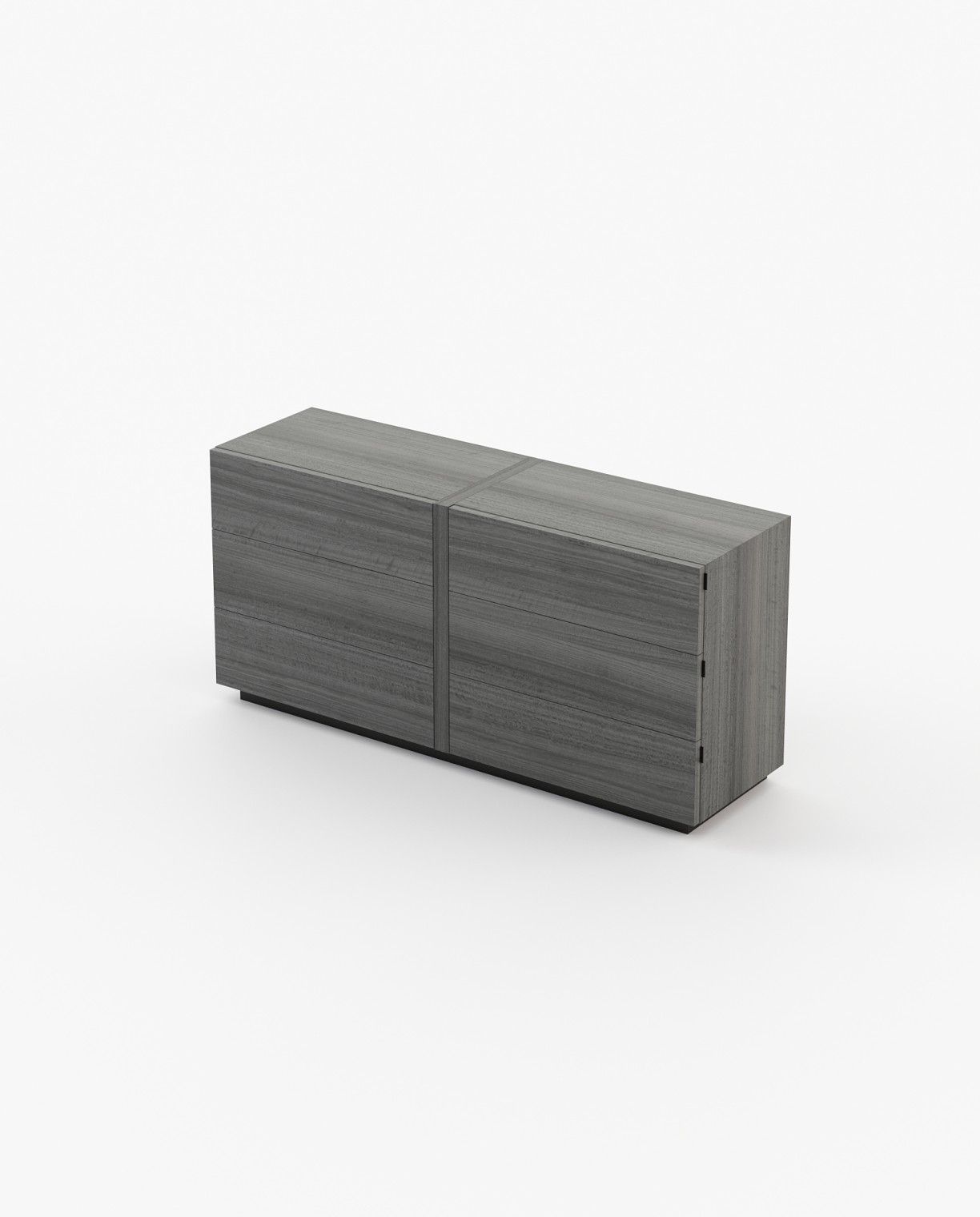 Laskasas KIRA Set of 6 Chest of Drawers Grey Eucalyptus Veneer Matte - Araco Interiors