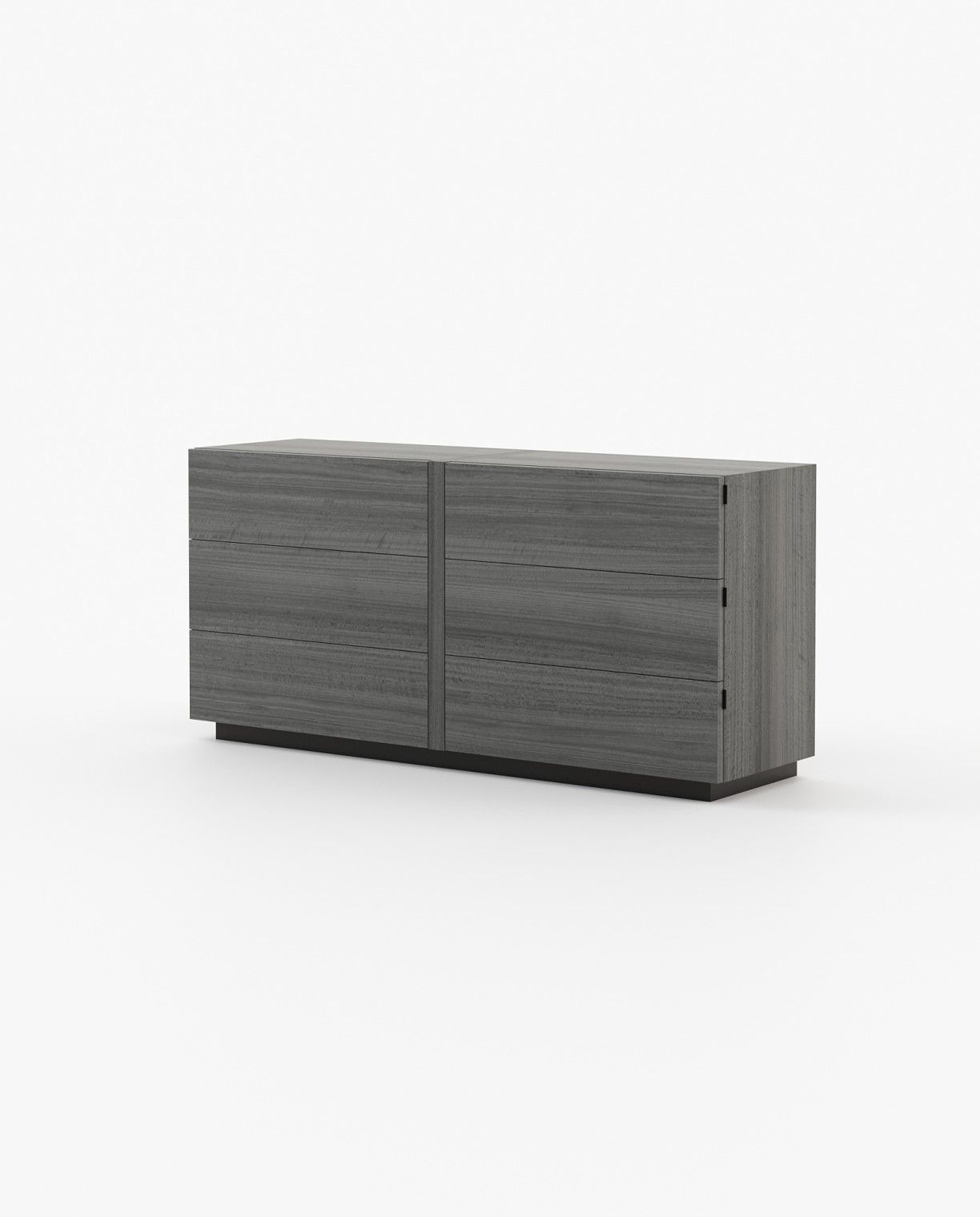 Laskasas KIRA Set of 6 Chest of Drawers Grey Eucalyptus Veneer Matte - Araco Interiors