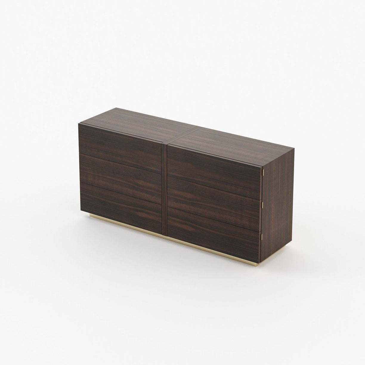 Laskasas KIRA Set of 6 Chest of Drawers Smoked Eucalyptus Veneer Matte - Araco Interiors