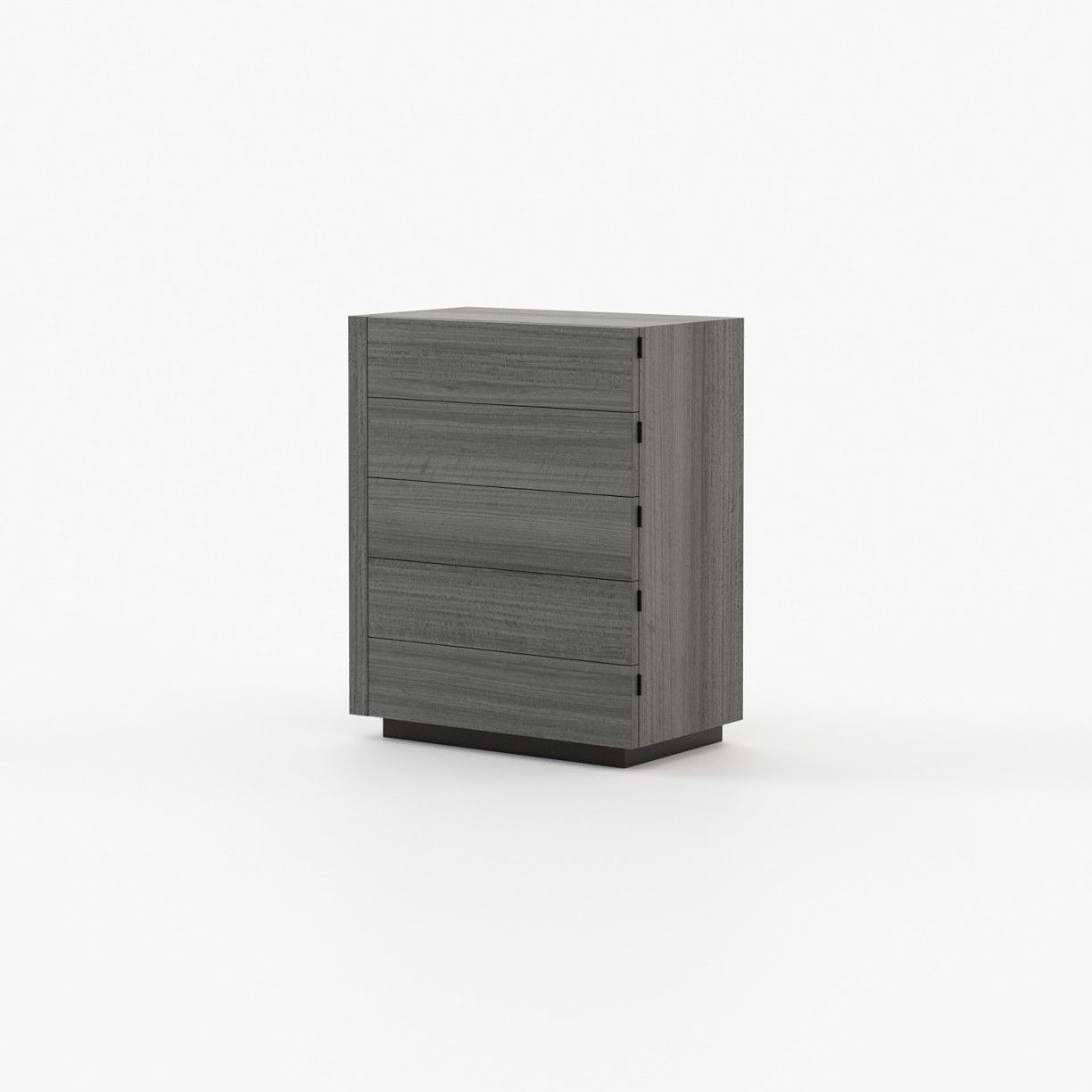 Laskasas KIRA Tallboy Chest of Drawers Grey Eucalyptus Veneer Matte - Araco Interiors