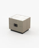 Laskasas LADY Bedside Cabinet & Table Aged Oak Veneer Matte - Araco Interiors