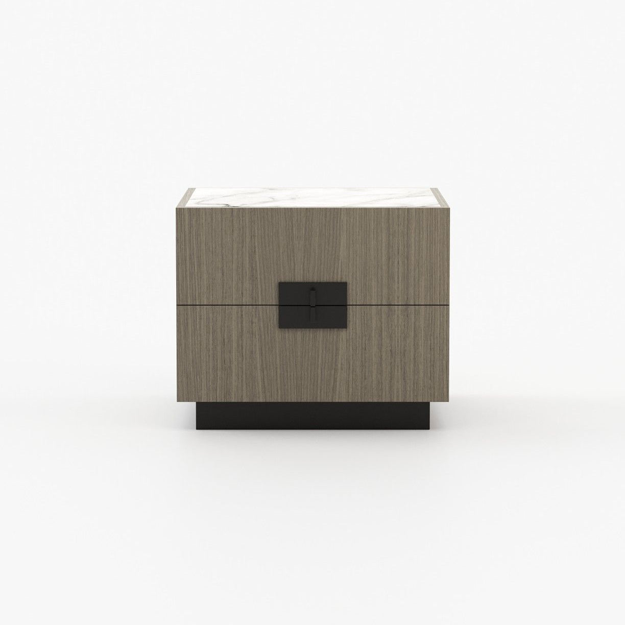 Laskasas LADY Bedside Cabinet & Table Aged Oak Veneer Matte - Araco Interiors
