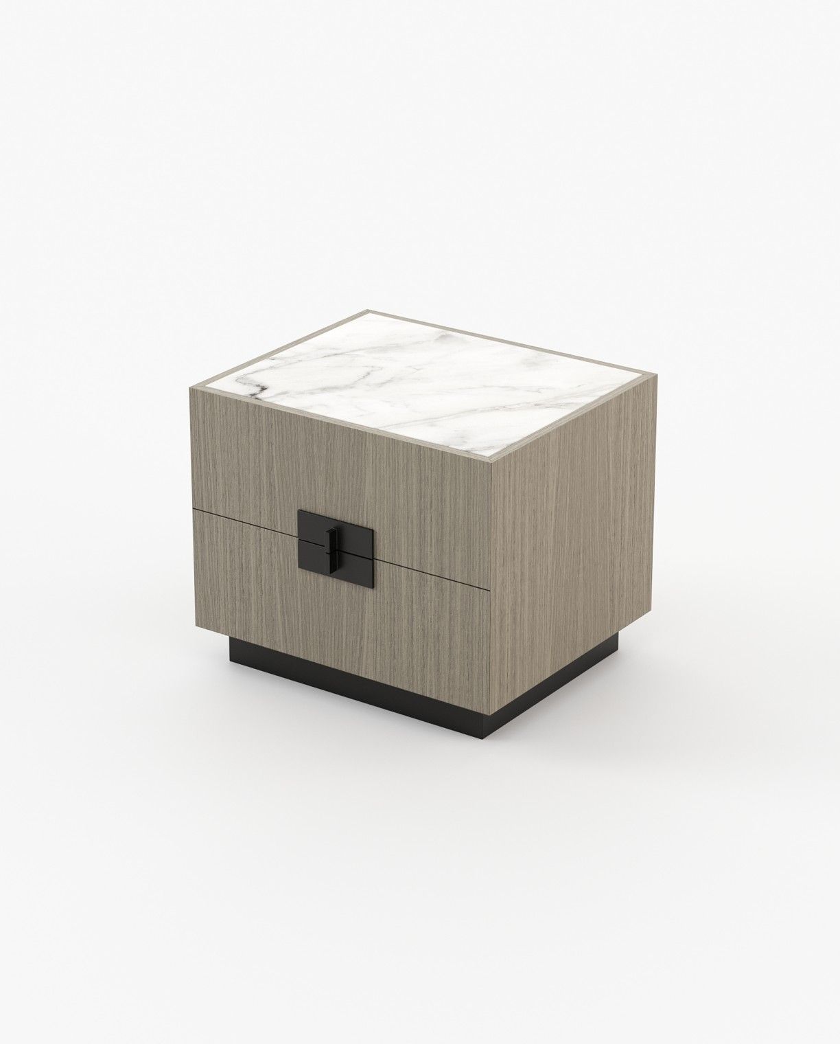 Laskasas LADY Bedside Cabinet & Table Aged Oak Veneer Matte - Araco Interiors