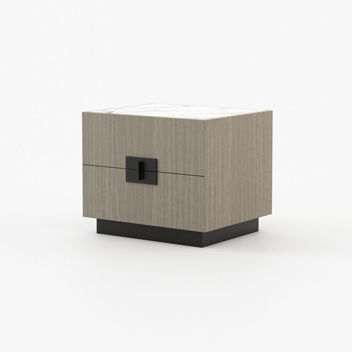 Laskasas LADY Bedside Cabinet & Table Aged Oak Veneer Matte - Araco Interiors
