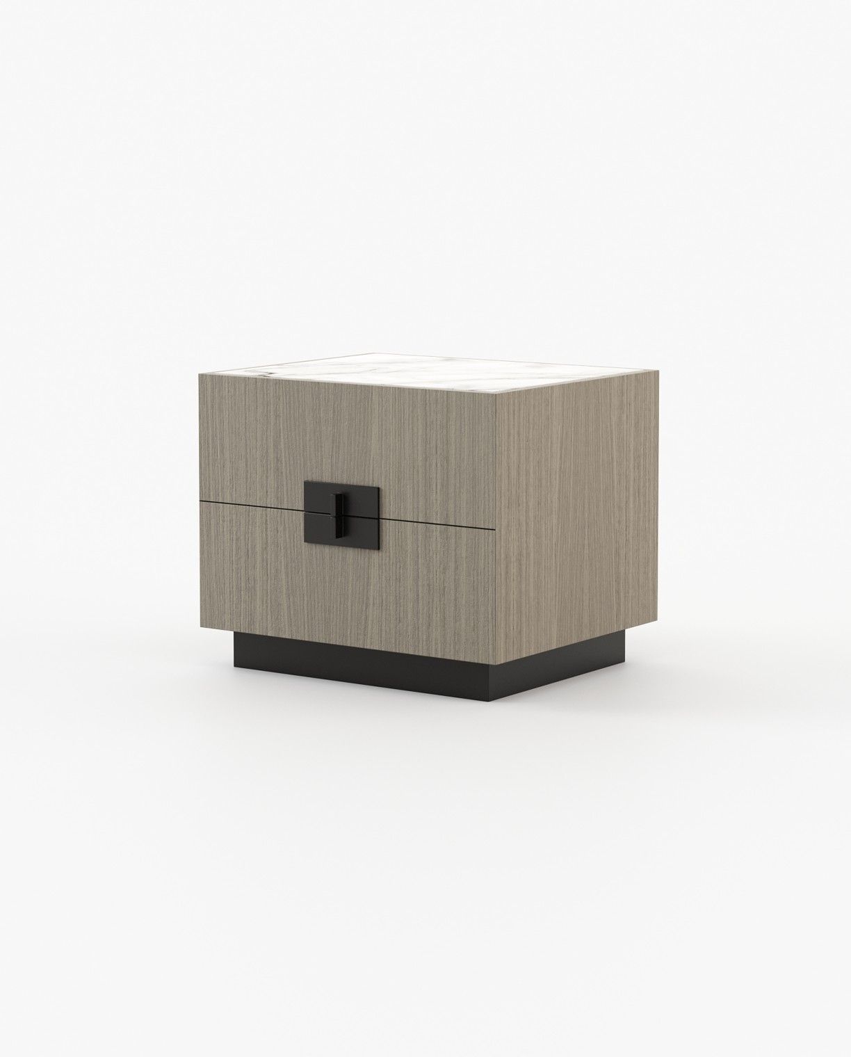 Laskasas LADY Bedside Cabinet & Table Aged Oak Veneer Matte - Araco Interiors