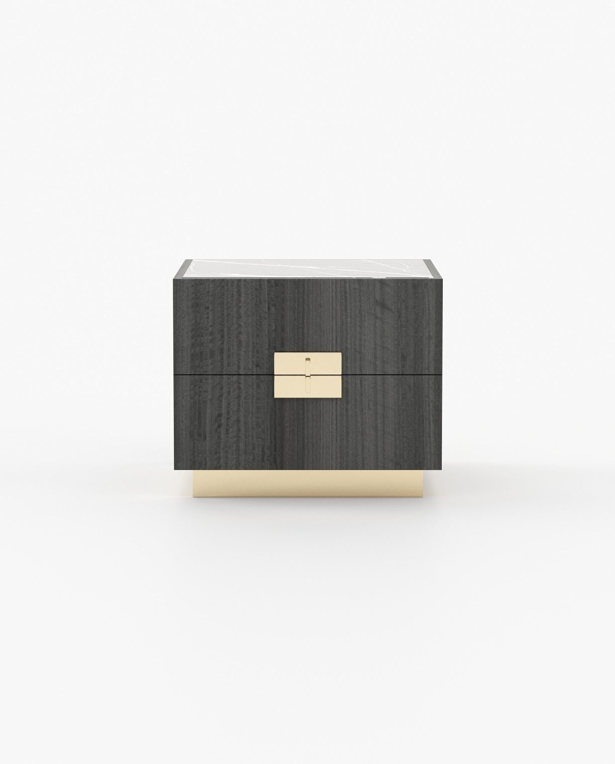 Laskasas LADY Bedside Cabinet & Table Grey Eucalyptus Veneer Matte - Araco Interiors