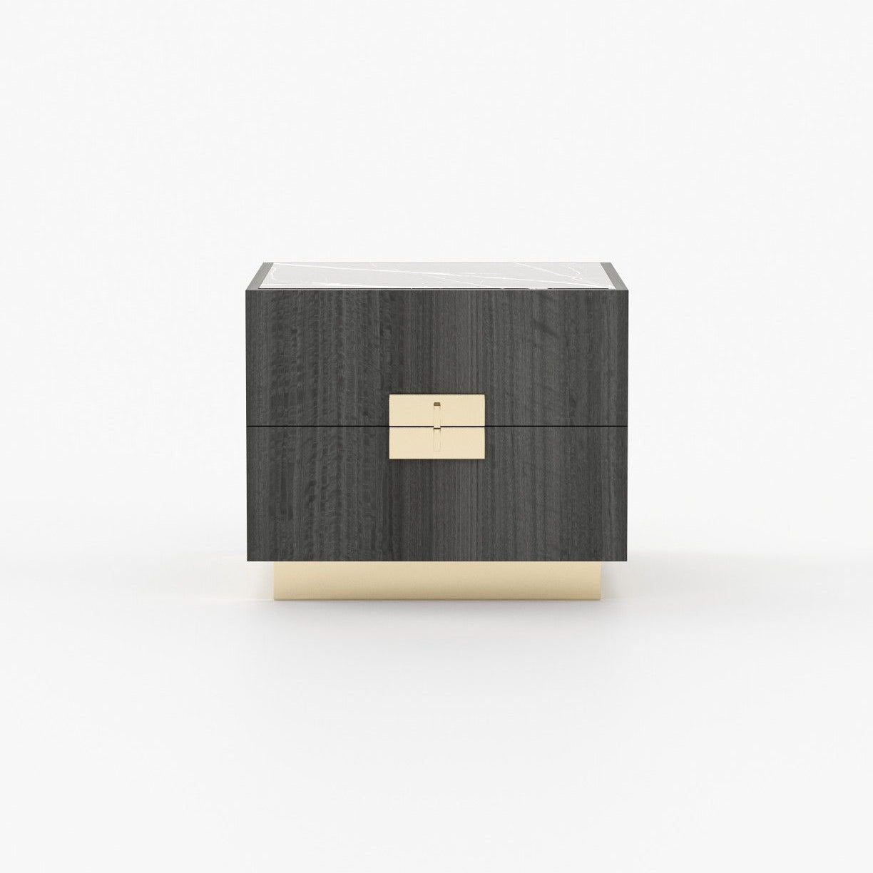 Laskasas LADY Bedside Cabinet & Table Grey Eucalyptus Veneer Matte - Araco Interiors