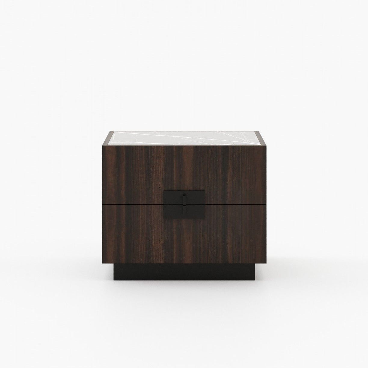 Laskasas LADY Bedside Cabinet & Table Smoked Eucalyptus Veneer Matte - Araco Interiors
