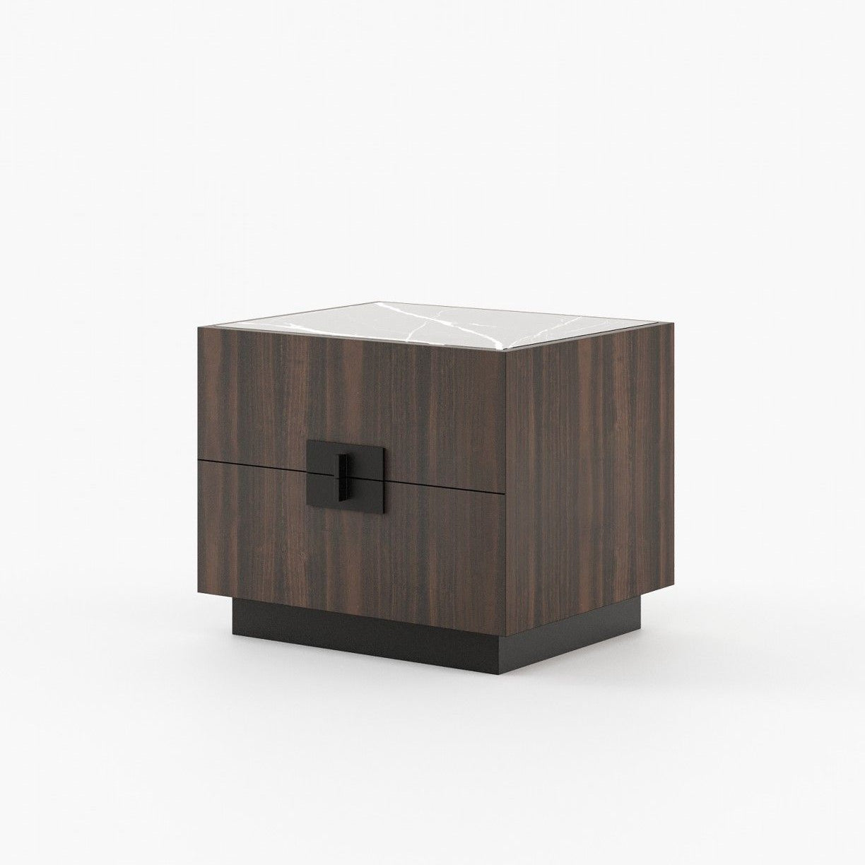 Laskasas LADY Bedside Cabinet & Table Smoked Eucalyptus Veneer Matte - Araco Interiors