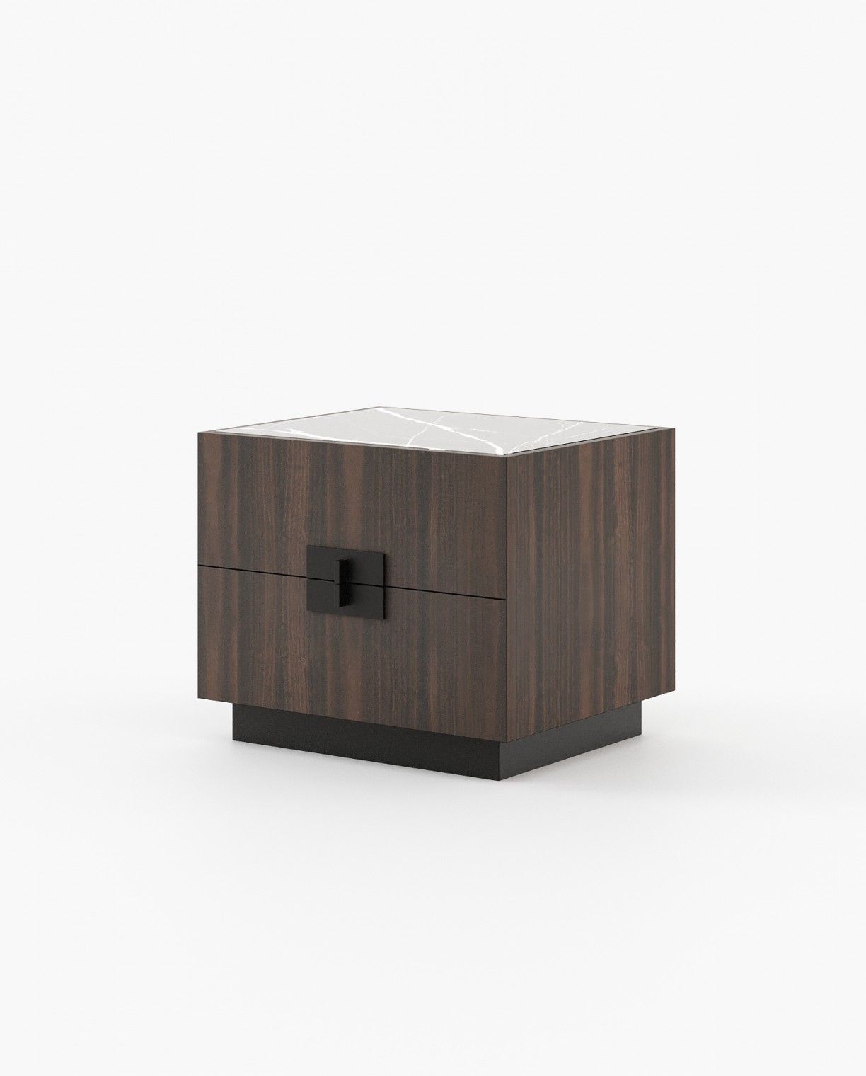 Laskasas LADY Bedside Cabinet & Table Smoked Eucalyptus Veneer Matte - Araco Interiors