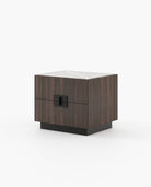 Laskasas LADY Bedside Cabinet & Table Smoked Eucalyptus Veneer Matte - Araco Interiors