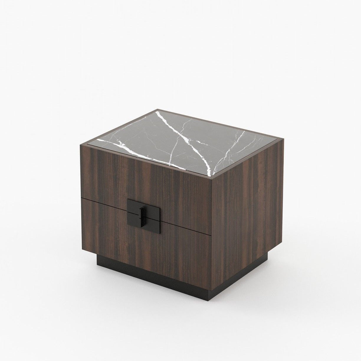 Laskasas LADY Bedside Cabinet & Table Smoked Eucalyptus Veneer Matte - Araco Interiors