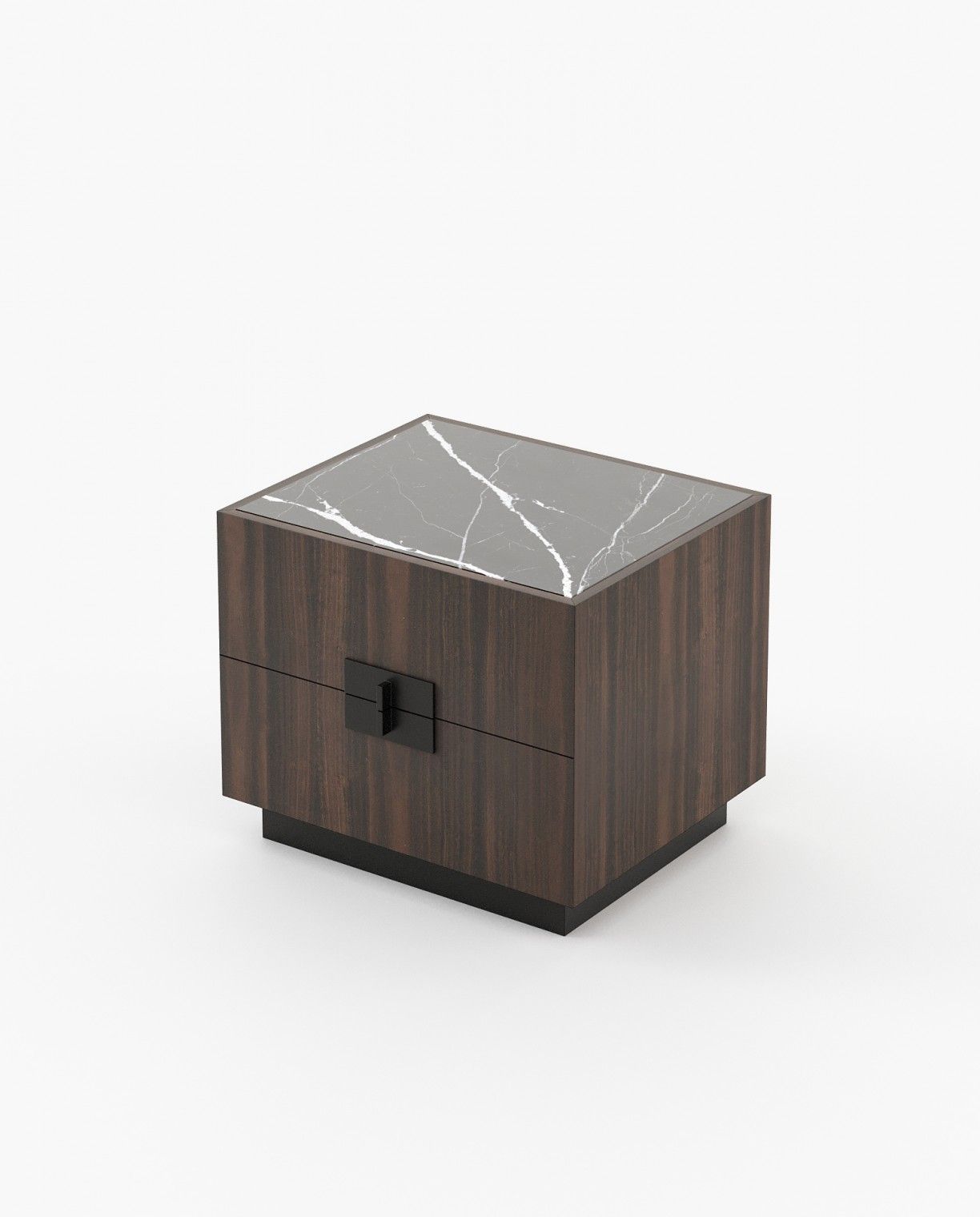 Laskasas LADY Bedside Cabinet & Table Smoked Eucalyptus Veneer Matte - Araco Interiors