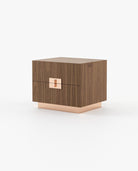 Laskasas LADY Bedside Cabinet & Table Walnut Veneer Matte - Araco Interiors