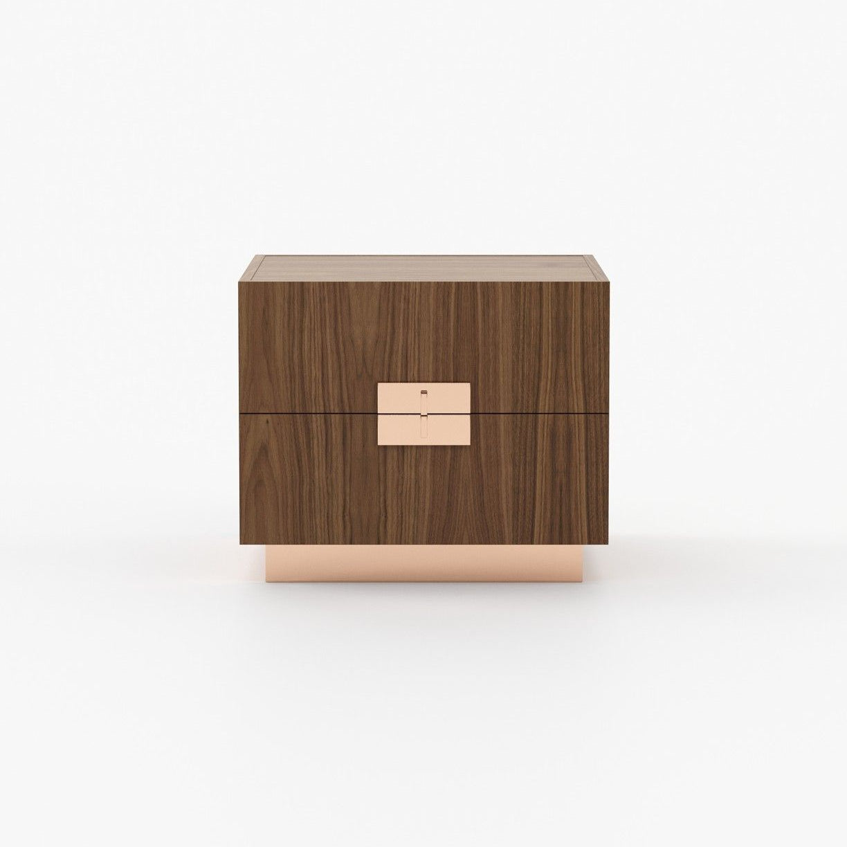 Laskasas LADY Bedside Cabinet & Table Walnut Veneer Matte - Araco Interiors