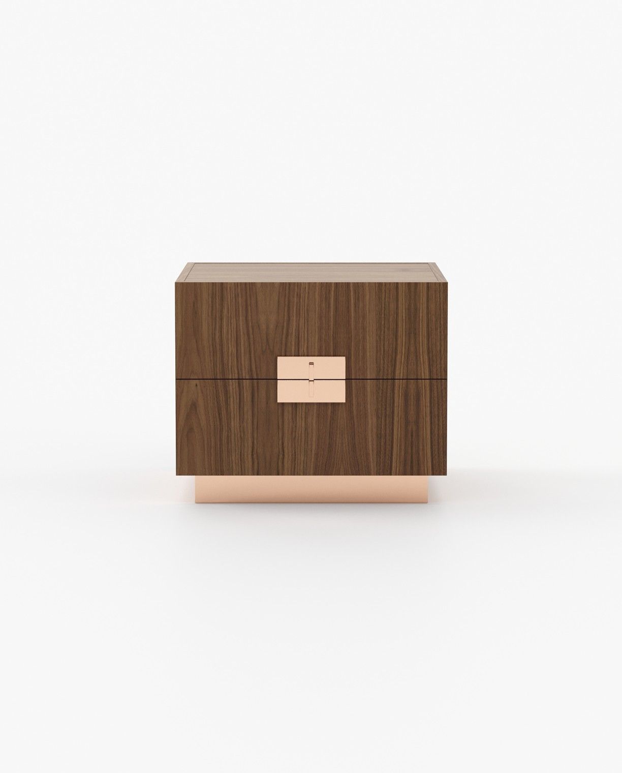 Laskasas LADY Bedside Cabinet & Table Walnut Veneer Matte - Araco Interiors