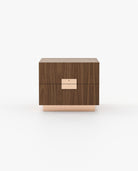Laskasas LADY Bedside Cabinet & Table Walnut Veneer Matte - Araco Interiors