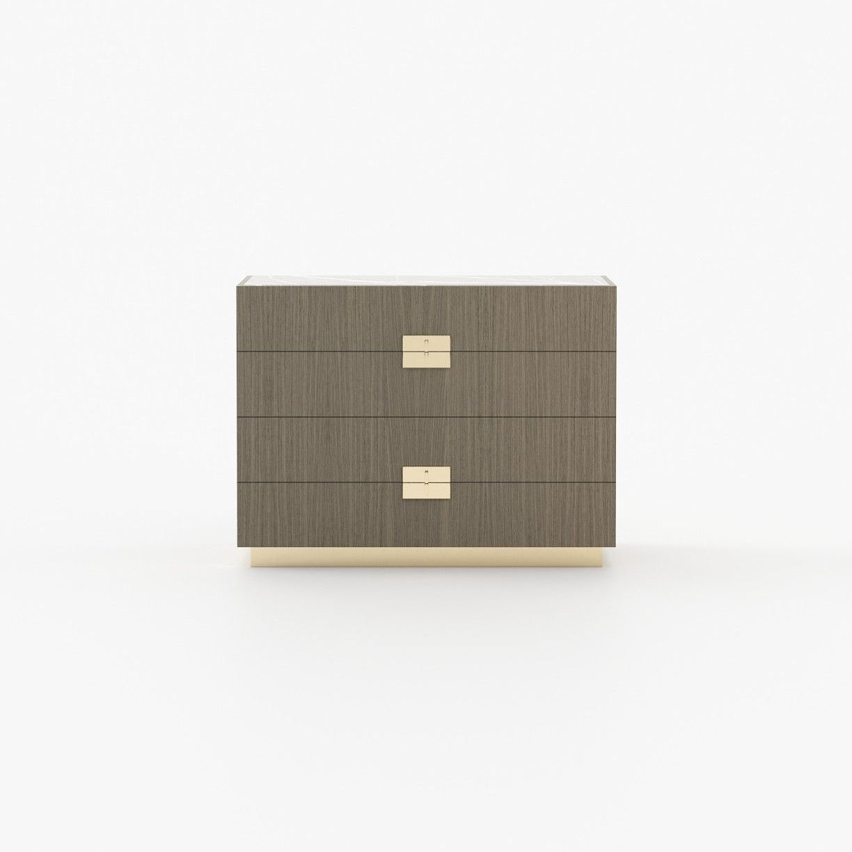 Laskasas LADY Set of 4 Chest of Drawers Aged Oak Veneer Matte - Araco Interiors