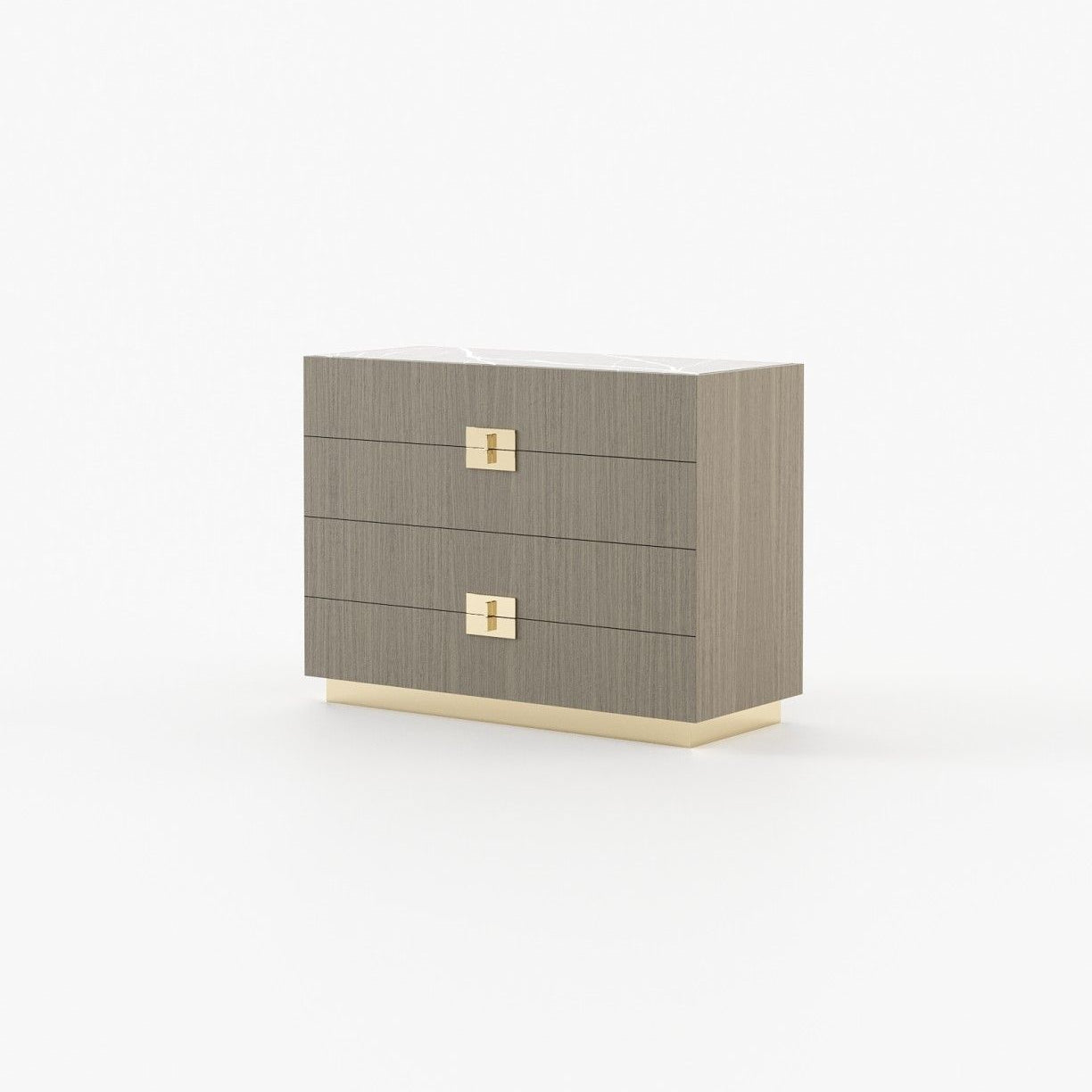 Laskasas LADY Set of 4 Chest of Drawers Aged Oak Veneer Matte - Araco Interiors