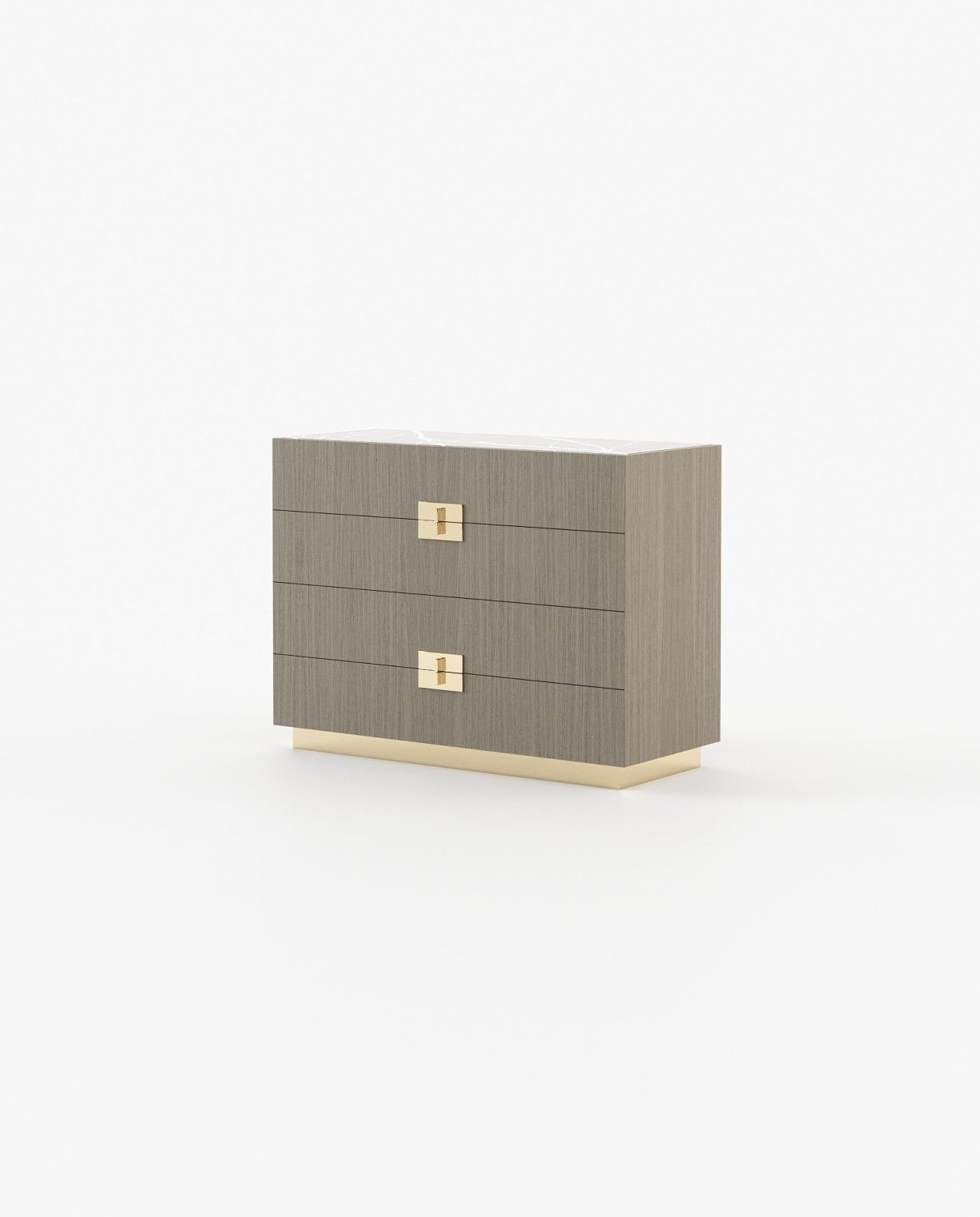 Laskasas LADY Set of 4 Chest of Drawers Aged Oak Veneer Matte - Araco Interiors