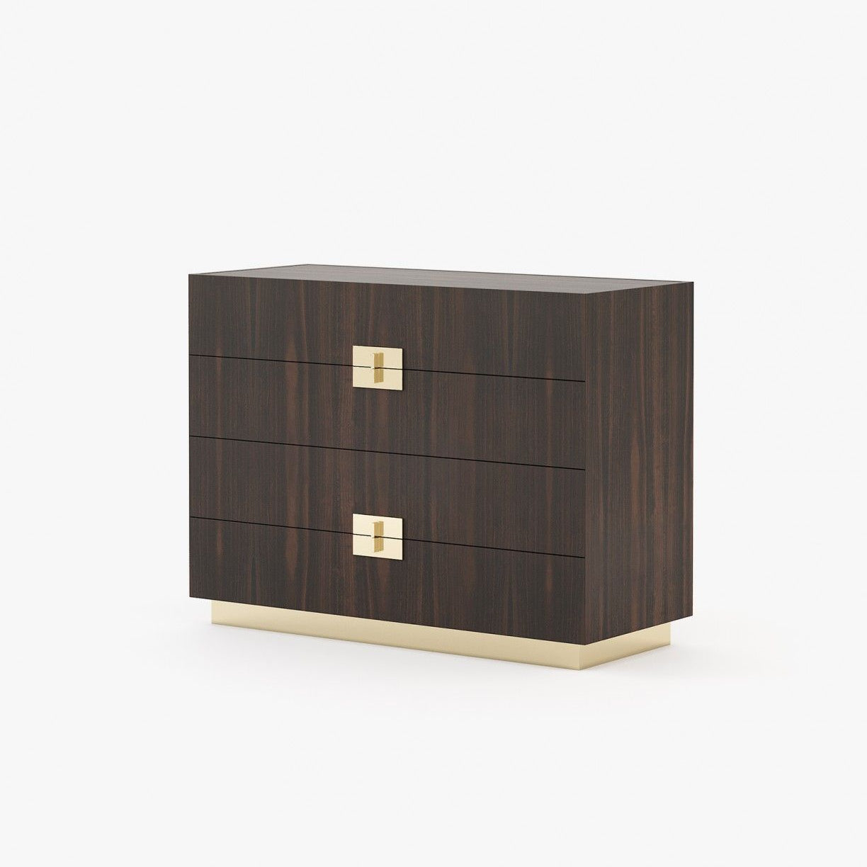 Laskasas LADY Set of 4 Chest of Drawers Smoked Eucalyptus Veneer Matte - Araco Interiors