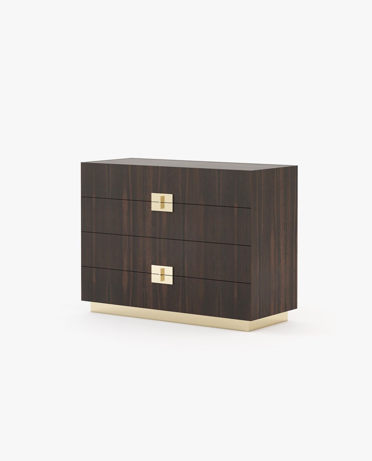 Laskasas LADY Set of 4 Chest of Drawers Smoked Eucalyptus Veneer Matte - Araco Interiors