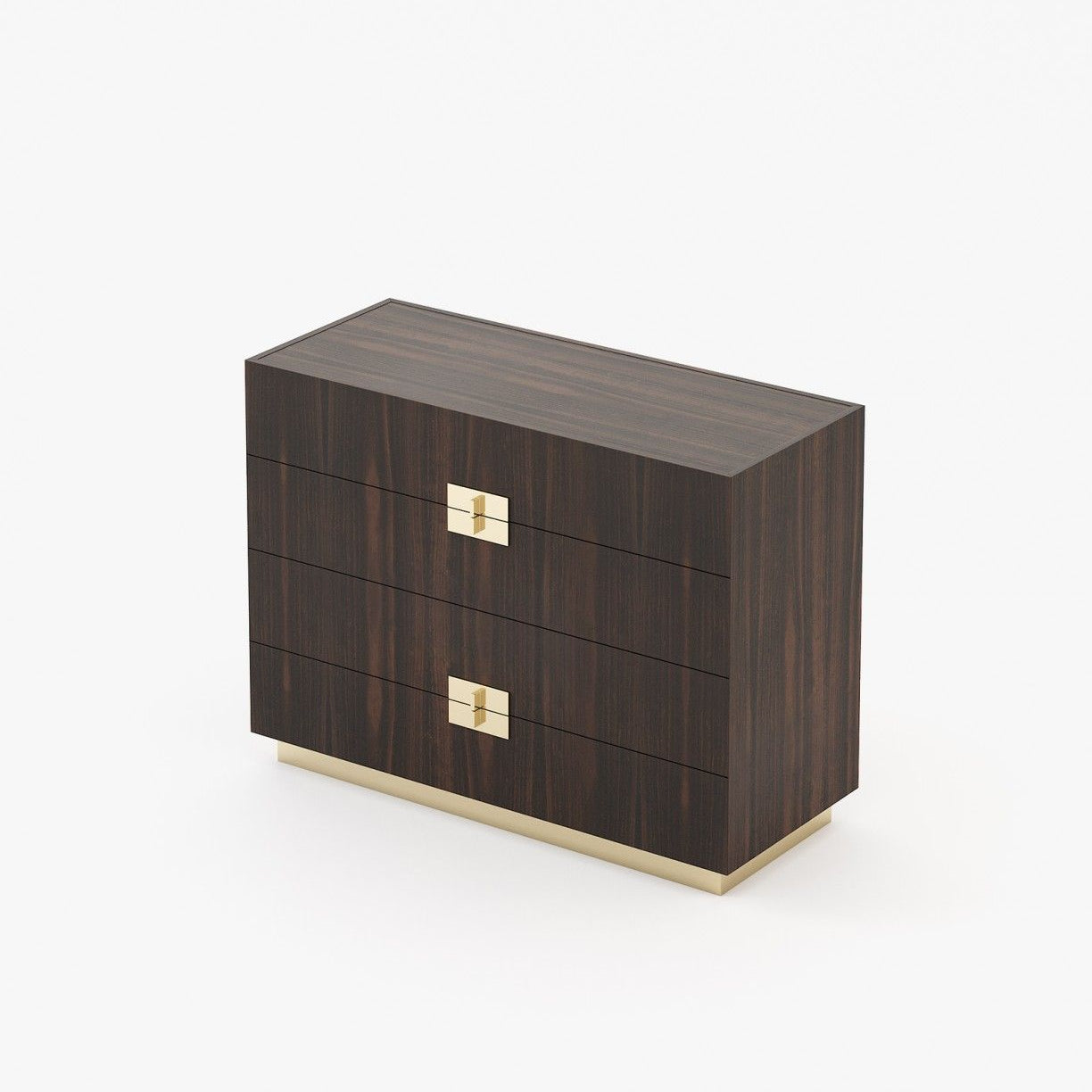 Laskasas LADY Set of 4 Chest of Drawers Smoked Eucalyptus Veneer Matte - Araco Interiors